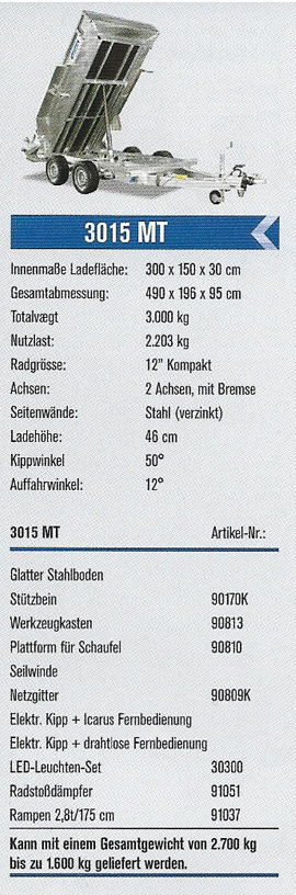Variant 3015MT Maschinenkipper