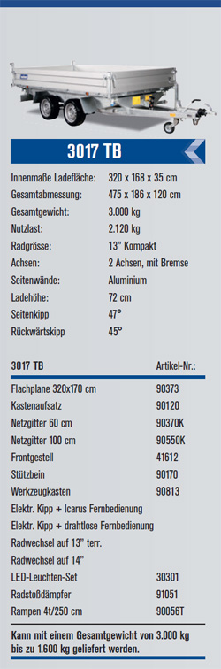 Variant 3017TB Dreiseitenkipper