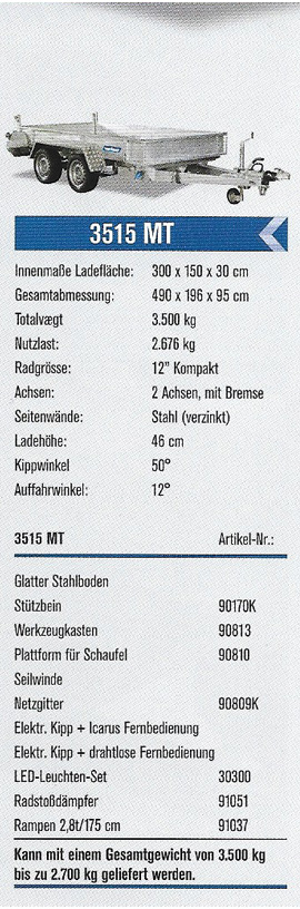 Variant 3515MT Maschinenkipper