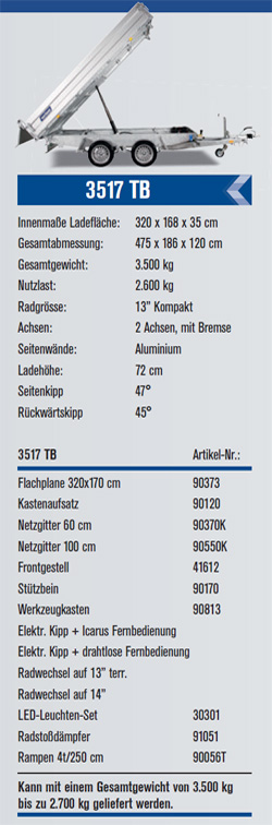 Variant 3517TB Dreiseitenkipper
