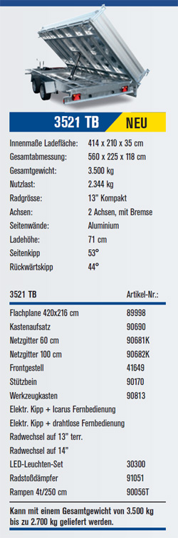 Variant 3521TB Dreiseitenkipper